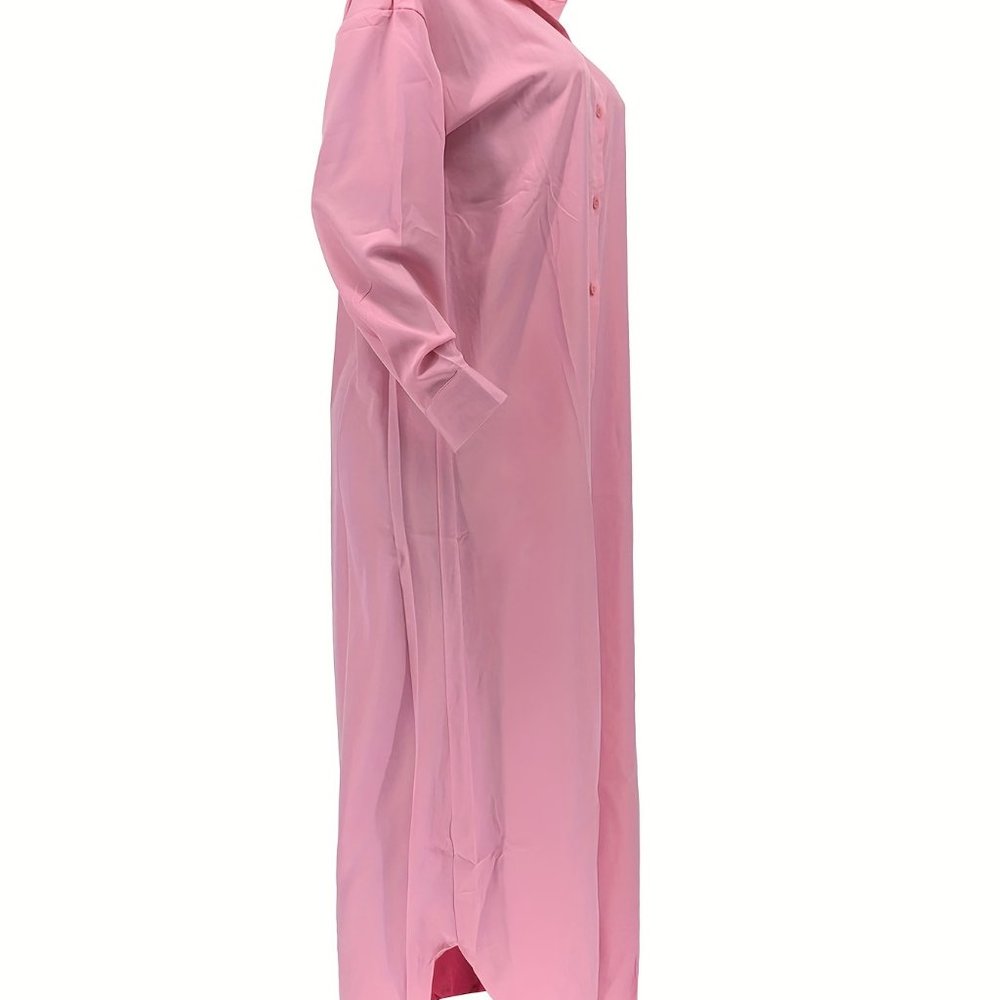 Y2K Passion Chic Button Down Classic Shirt Dress - Picture 7 of 14